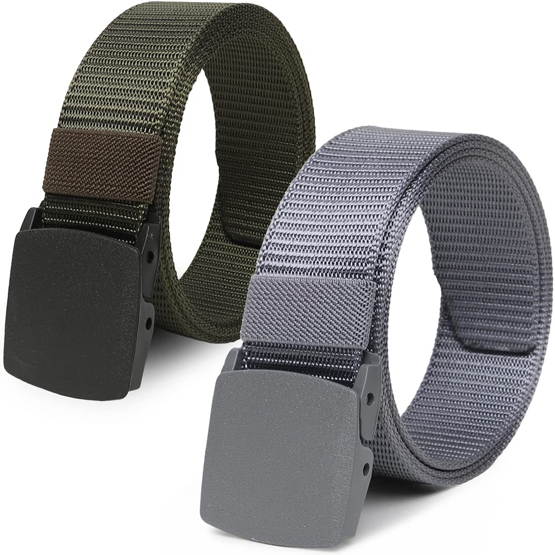 sunshopping Men's Causal Nylon Canvas Tactical Adjustable plastic flap buckle Belt Combo Set (OPD-304)-picture-46