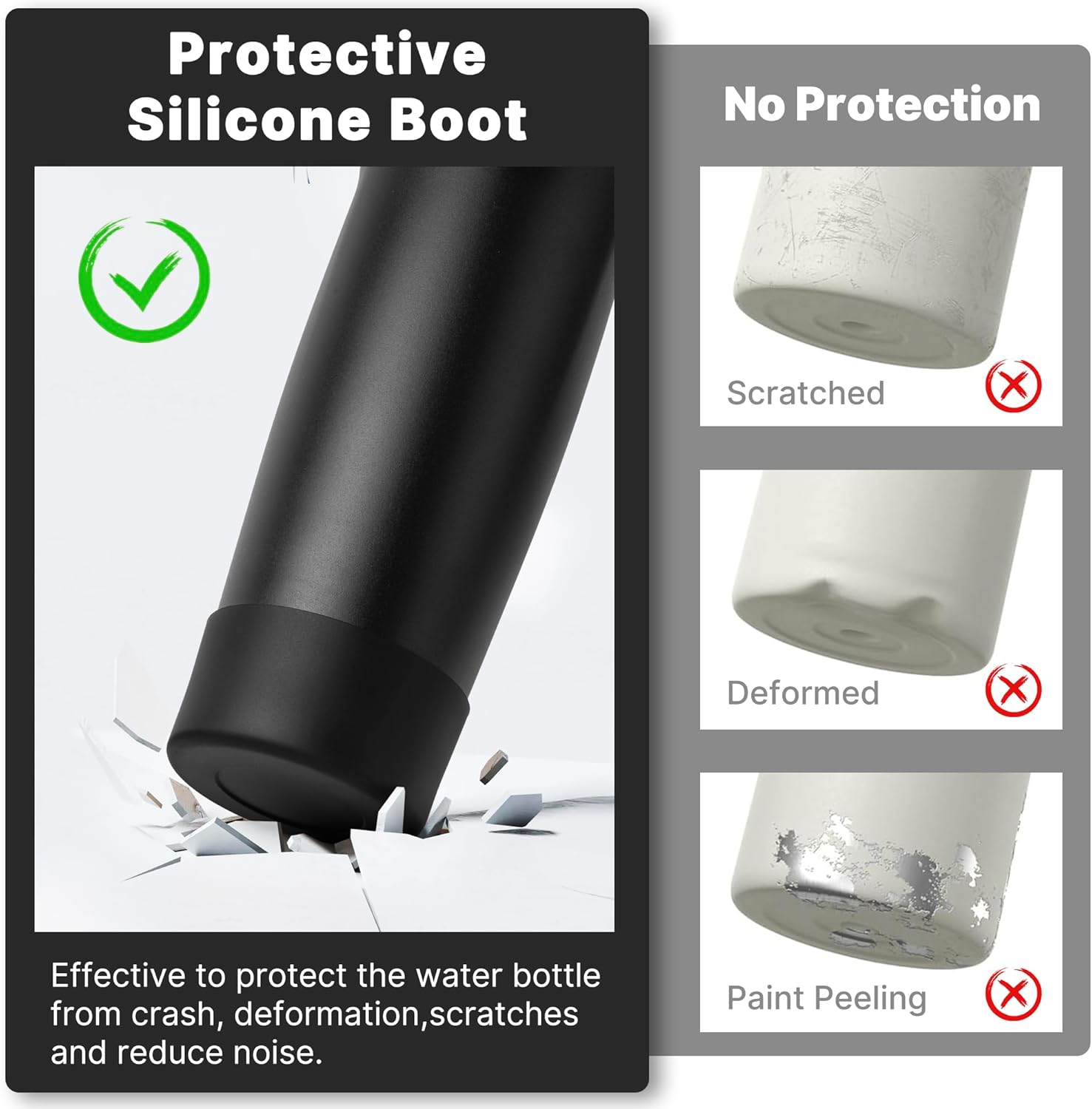 Silicone Boot for Owala 30oz & 40oz FreeSip Sway Bottles & Tumblers，Anti-Slip Protective Sleeve Bottom Bumper Cover for Owala 40 oz Triple Layer Insulated Travel Tumbler