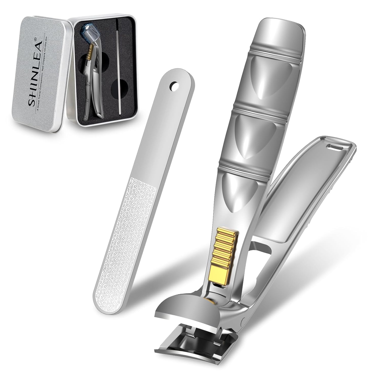 Nail Clippers for Seniors Thick Toenails Professional Fingernail Toenail Clippers with Catcher Sharp Wide Opening and Long Handle