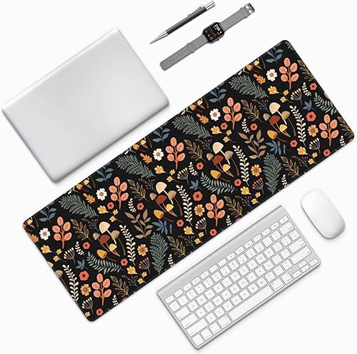 Miniatura 2 de AoHanan Alfombrilla de mouse grande para diferentes flores y plantas, alfombrilla de mouse para teclado extendido, alfombrilla de escritorio con
