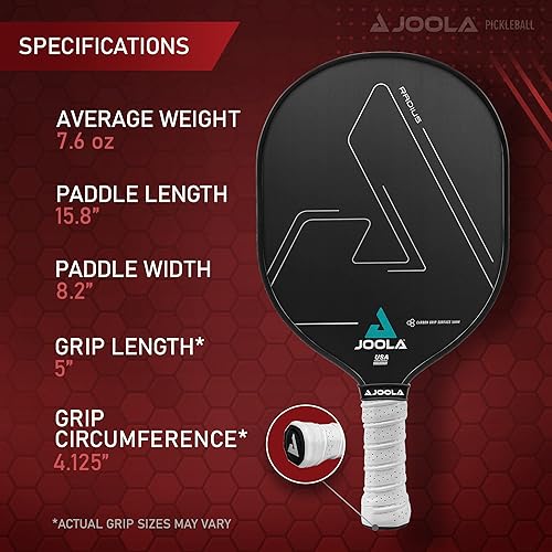 Miniatura 5 de JOOLA Radius Pro Pickleball Paddle with Textured Carbon Grip Surface - Creates More Spin and Maximum Control - Largest Sweetspot - Pickleball Racket