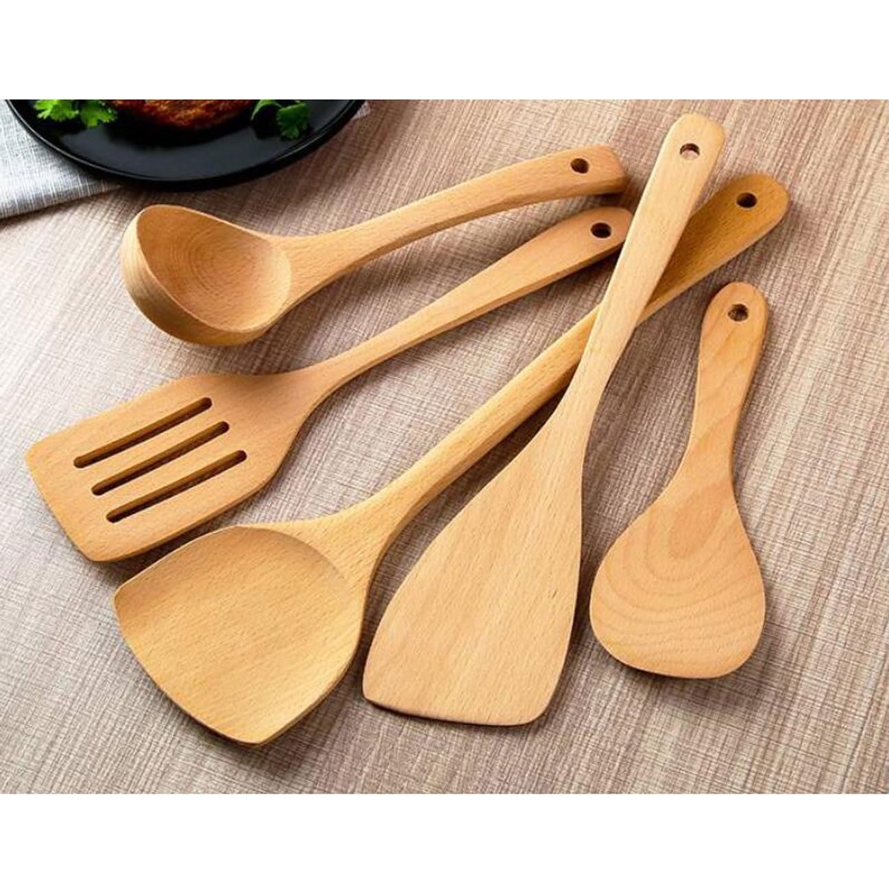 Holz Kochlöffel Spatel Kochutensilien Küche Kochgeschirr Gadgets 4 Stück Sets