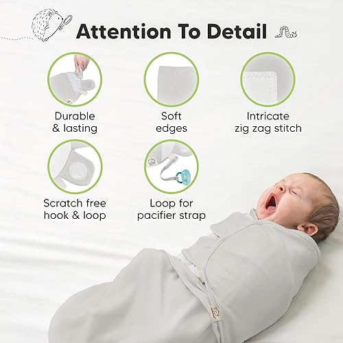 Vista 62 de Paquete de 3 mantas orgánicas para dormir para bebé, para recién nacido, envolturas ergonómicas para bebés de 0 a 3 meses, sacos para dormir, Abc