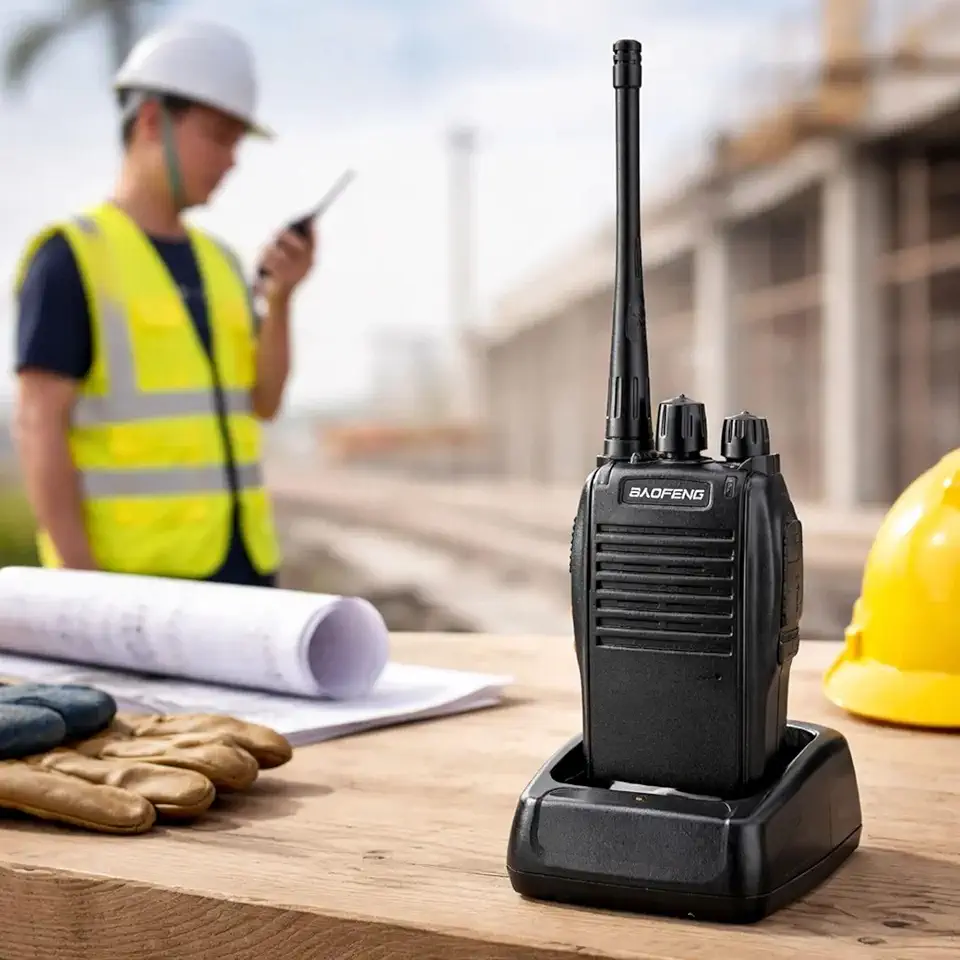 Kit 2 Rádios Comunicadores Profissionais AGold BF-777S UHF 16 Canais com Bateria Recarregável