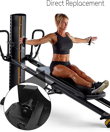 Miniatura 6 de Ruedas mecanizadas mejoradas para Total Gym 1000 Achiever Force Gold Max Platinum Plus Pro Supra Supreme Ultima Ultra XLI, juego de 4 rodillos de