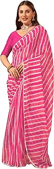 Ready to wear Pre draped Prestitched one min readymade Designer Parywear saree with Unstitch Blouse (Pinkwhite)