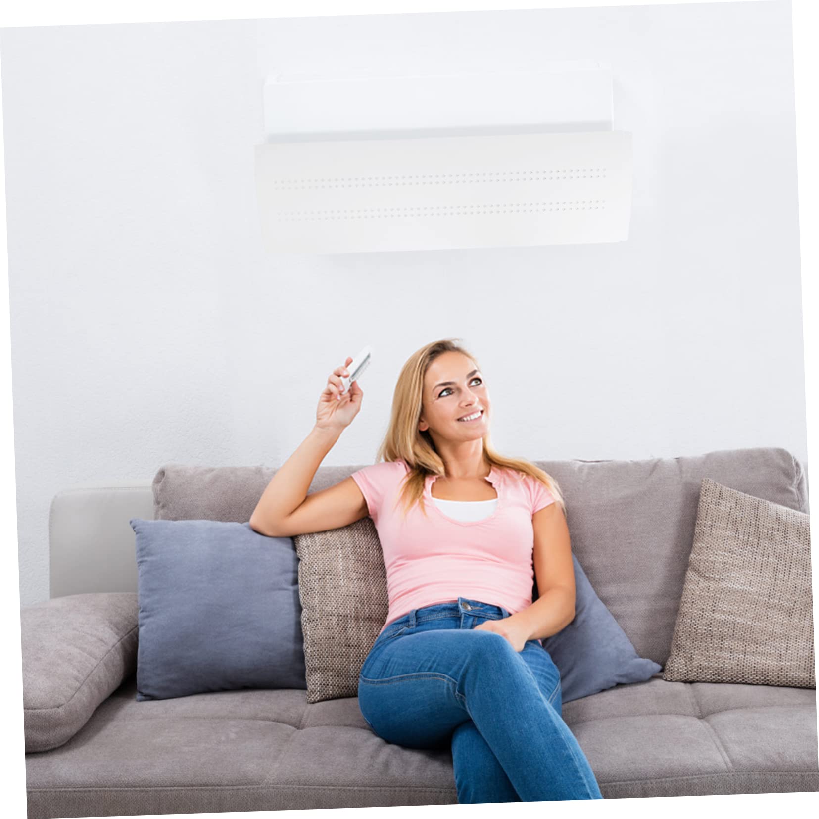 2pezzi Deflettore Anti-vento Per Condizionatori Accessorio Per Aria Centrale e Murale Materiale Selezionato Facile Installazione Adatto Per Casa e Ufficio