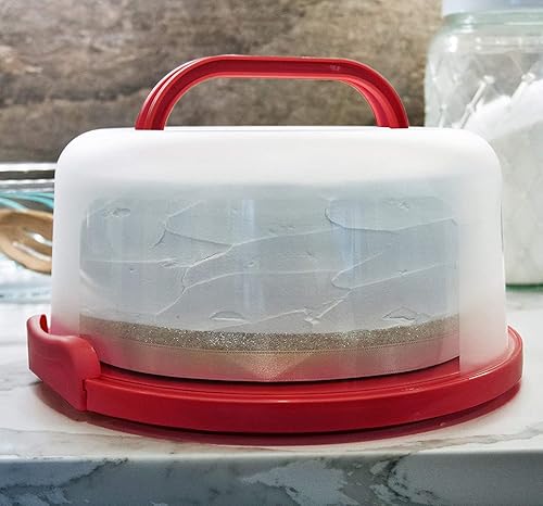 Miniatura 3 de Top Shelf Elements - Porta pasteles redondos para pasteles de hasta 10 pulgadas, soportes portátiles para tartas, caja de pasteles de dos caras con