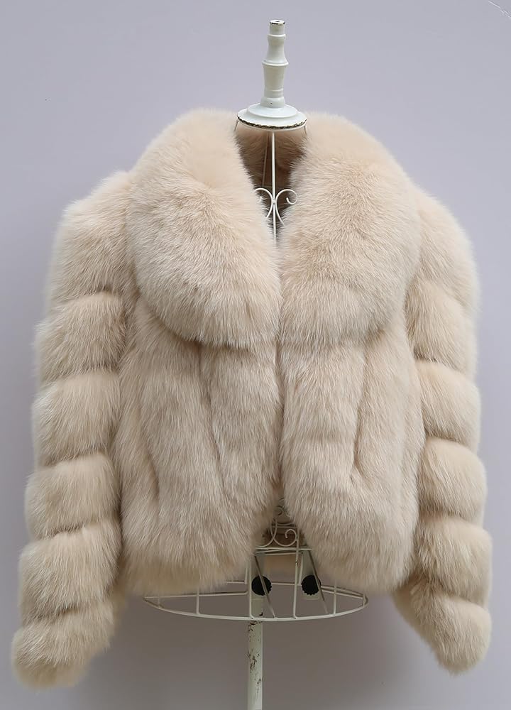 Genuine Real Fox Fur Jacket Women Winter Warm Natural Fox