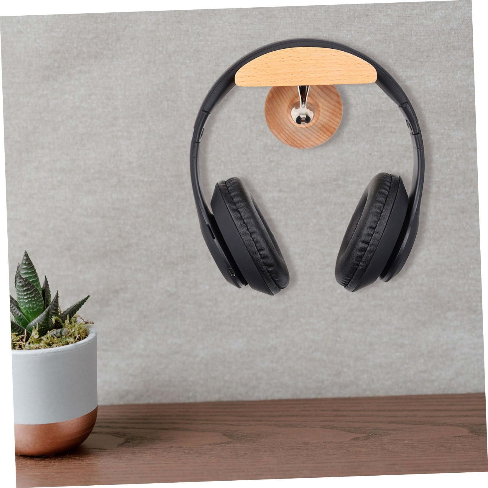 2sätze Headset Halterung Aus Holz Für Wandmontage Praktischer Kopfhörerständer Zur Aufbewahrung Für Büro Schlafzimmer Und Gaming-Bereich
