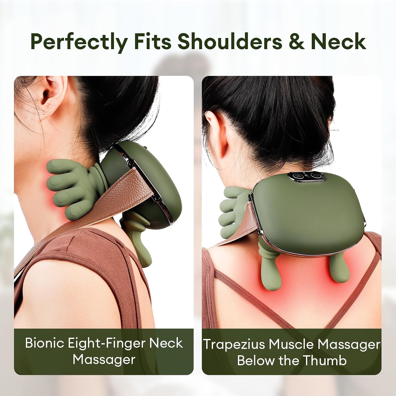 Neck Massager with Heat, Shiatsu Electric Neck and Shoulder Massager with N7 Master Hand, Gifts for Men Women