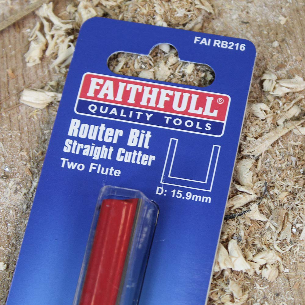 Faithfull FAIRB216 Router Bit TC Two Flute 1/2in 15.9mm, 15.9mm x 50mm - Image 3