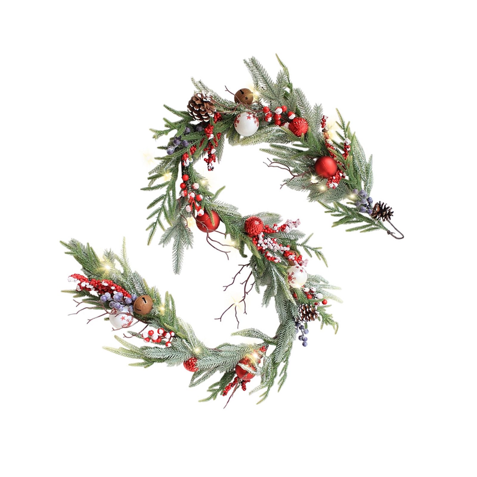 Branches flexibles décoratives et carillons de groseilles pour Noël haut de gamme