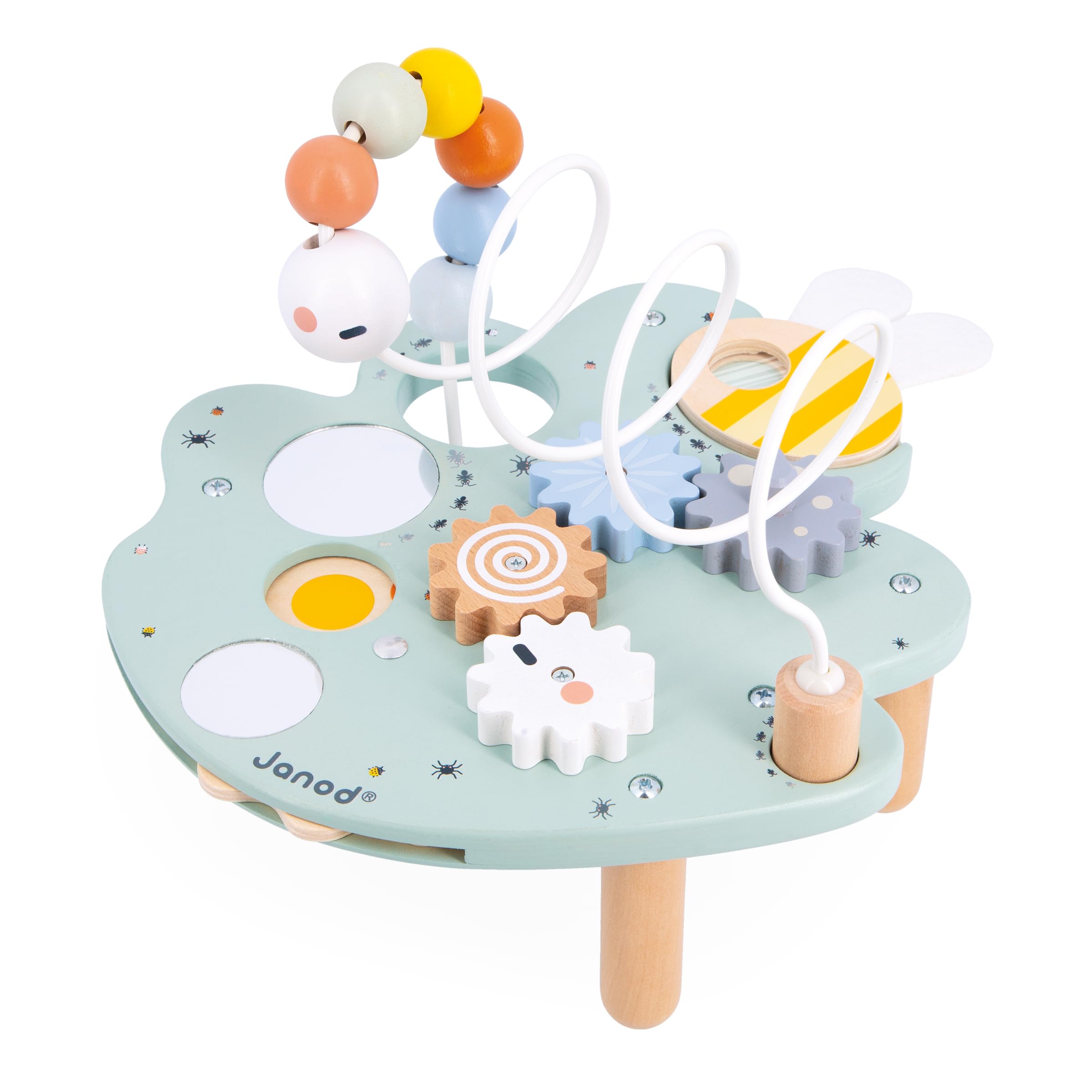 Janod, Sweet Cocoon Activity Table, 5 Early-Years Activities, Early-Learning Toy, Develops Fine Motor Skills - Image 2