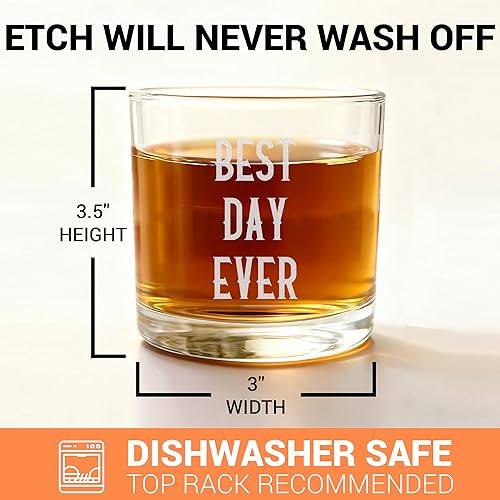 Miniatura 5 de Vaso de whisky personalizado grabado con tu texto personalizado, vidrio personalizado de 12 onzas para cócteles o bourbon