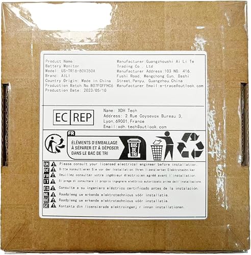 Miniatura 10 de AiLi Voltímetro Amperímetro Voltímetro Corriente Voltímetro Amperímetro 100V 350A Caravana RV Autocaravana 999 AH