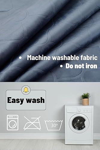 Miniatura 8 de LPMOERA Funda de sofá reversible impermeable para perros, lavable, protector de muebles para niños, color gris claro, 82 x 82 pulgadas (paquete de 1)