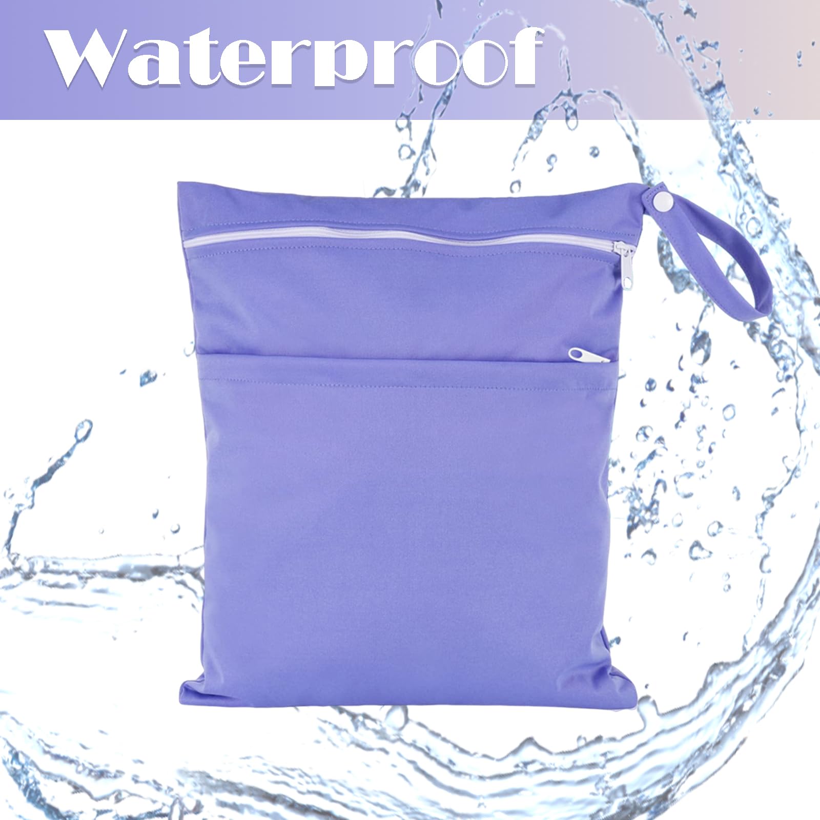ZNDFTW Wet Bag, Wet Clothes Bag, Waterproof Reusable Portable Small Wet Bag - Image 4