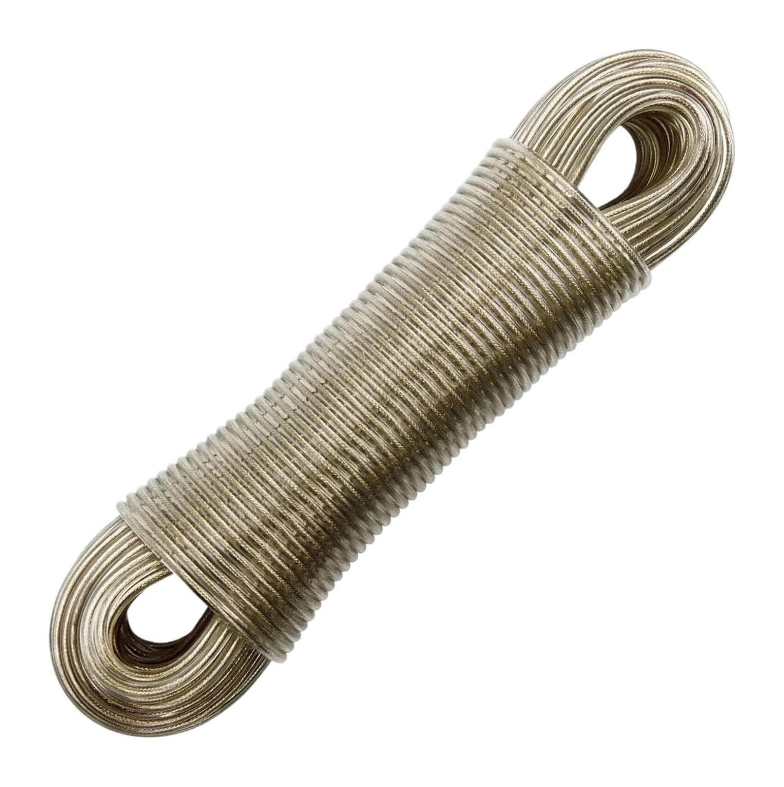 Corde à Linge Portable d'extérieur, Ligne de blanchisserie Couverture PVC Noyau en Acier, Plusieurs Tailles, Voyage intérieur extérieur Balcon Jardin(Diameter 3 millimetres 50M)