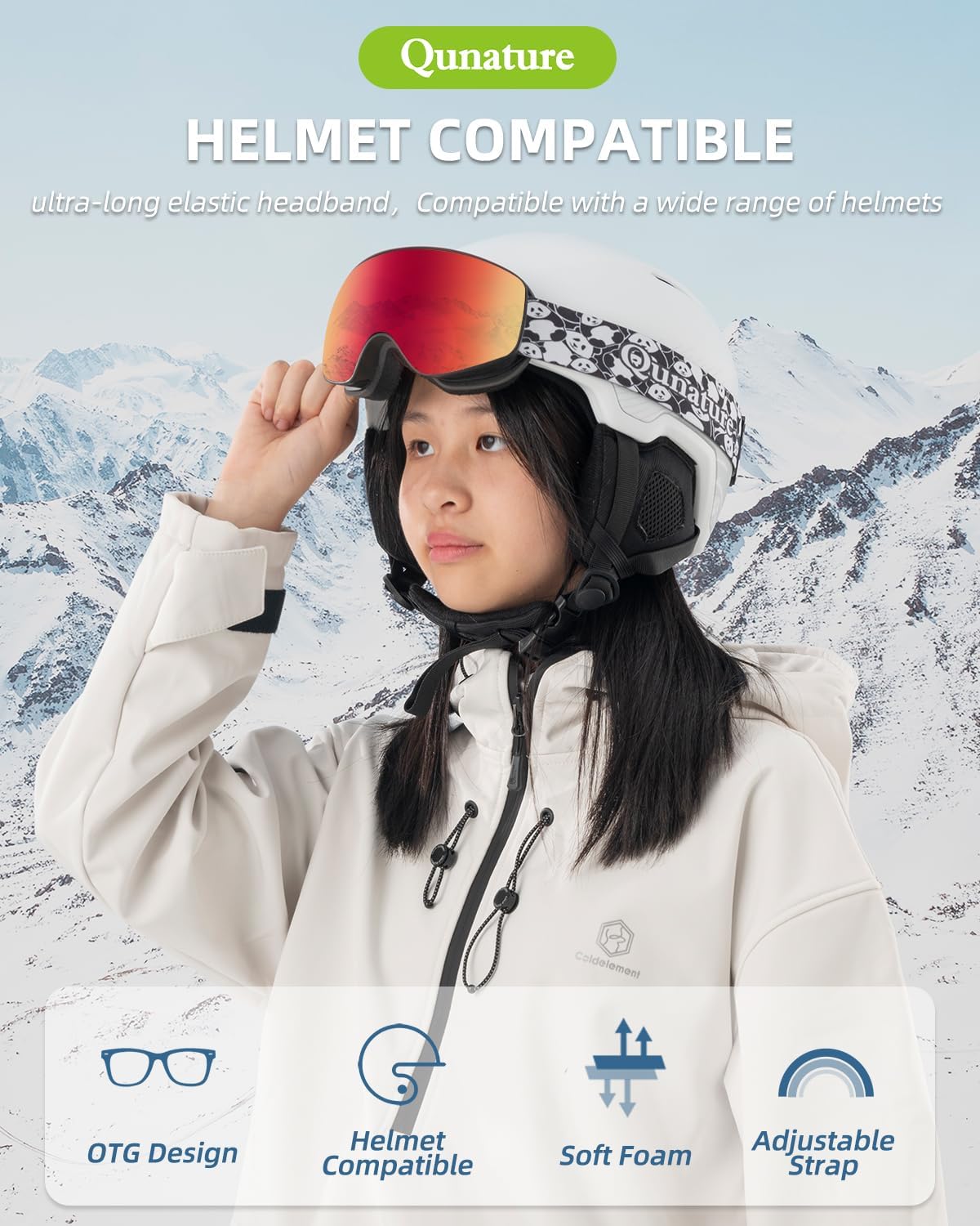 Kids Ski Goggles Anti Fog OTG Snow Snowboard Goggles Boys Girls Toddler…