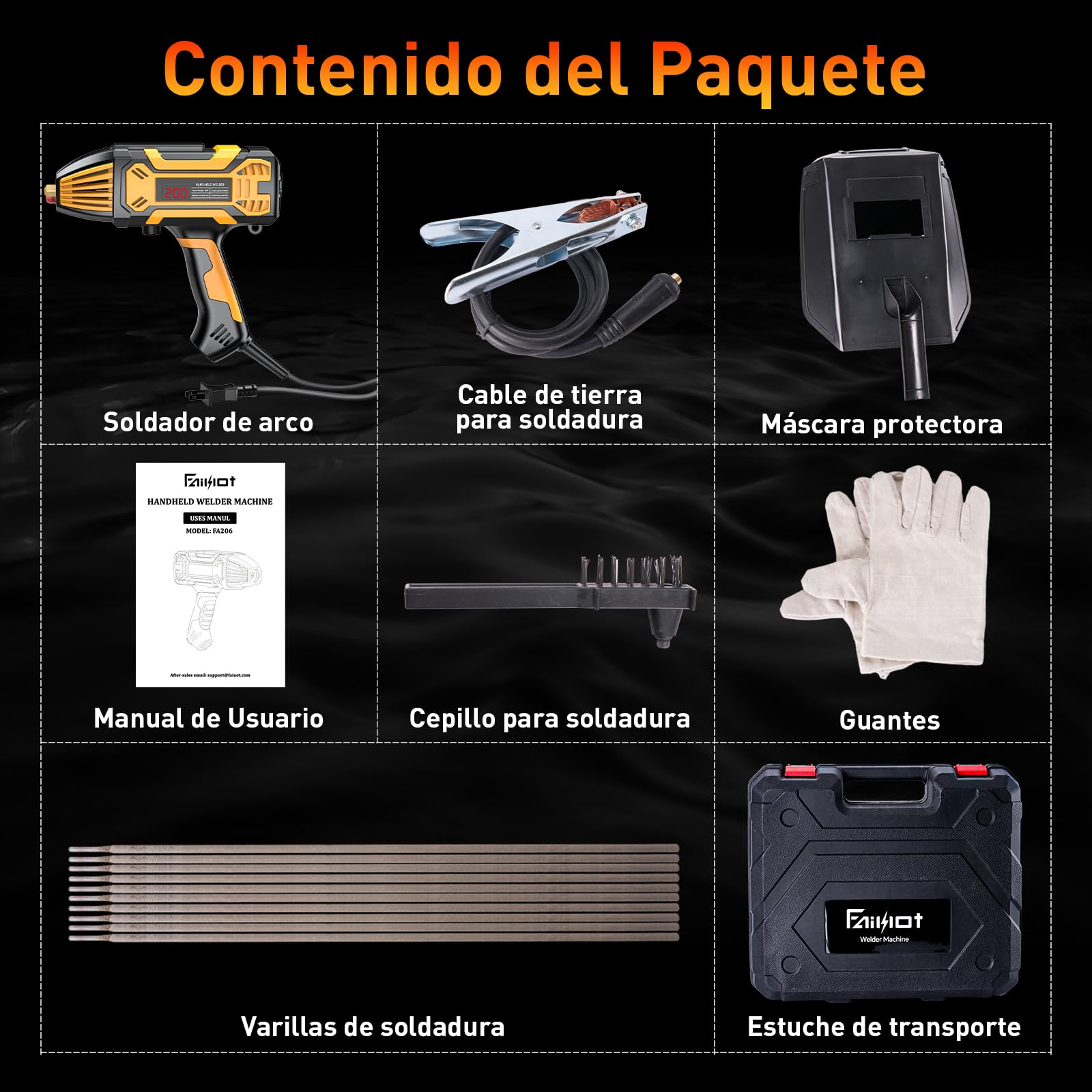 Soldador Inverter Electrodo - 220 V Soldador al Arco IGBT 120 A 6 Ajustes de Corriente Variables para Alambre de 2,4-3,2 mm