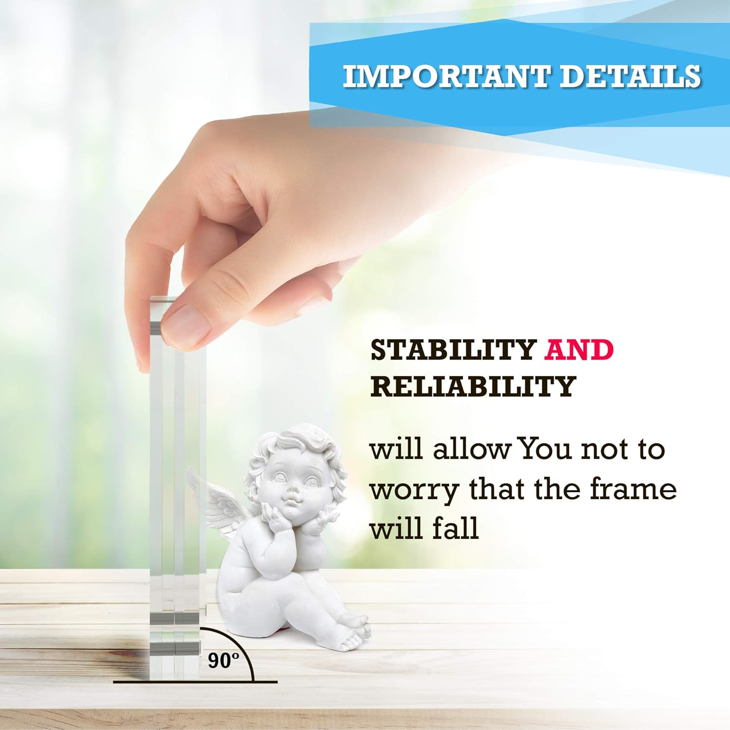 5 Acrylic Picture Frames with Rounded Corners 5.25x7.25”,Perfect Frameless Picture Frame,Magnetic Acrylic Frame for postcards,Clear Acrylic Block Frame Desktop (5)