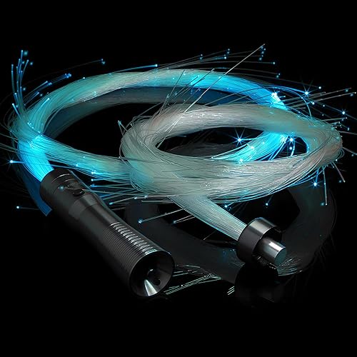 Miniatura 8 de Double Space Whip Remix - Látigo de fibra óptica LED programable Giratorio de 360 - Juguete rave con luz súper brillante  EDM Pixel Flow Lace Dance