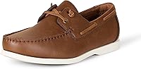 Amazon Essentials Men's Slip-On Boat Shoes with Ventilation - Comfortable Faux Leather Loafers for Casual Wear