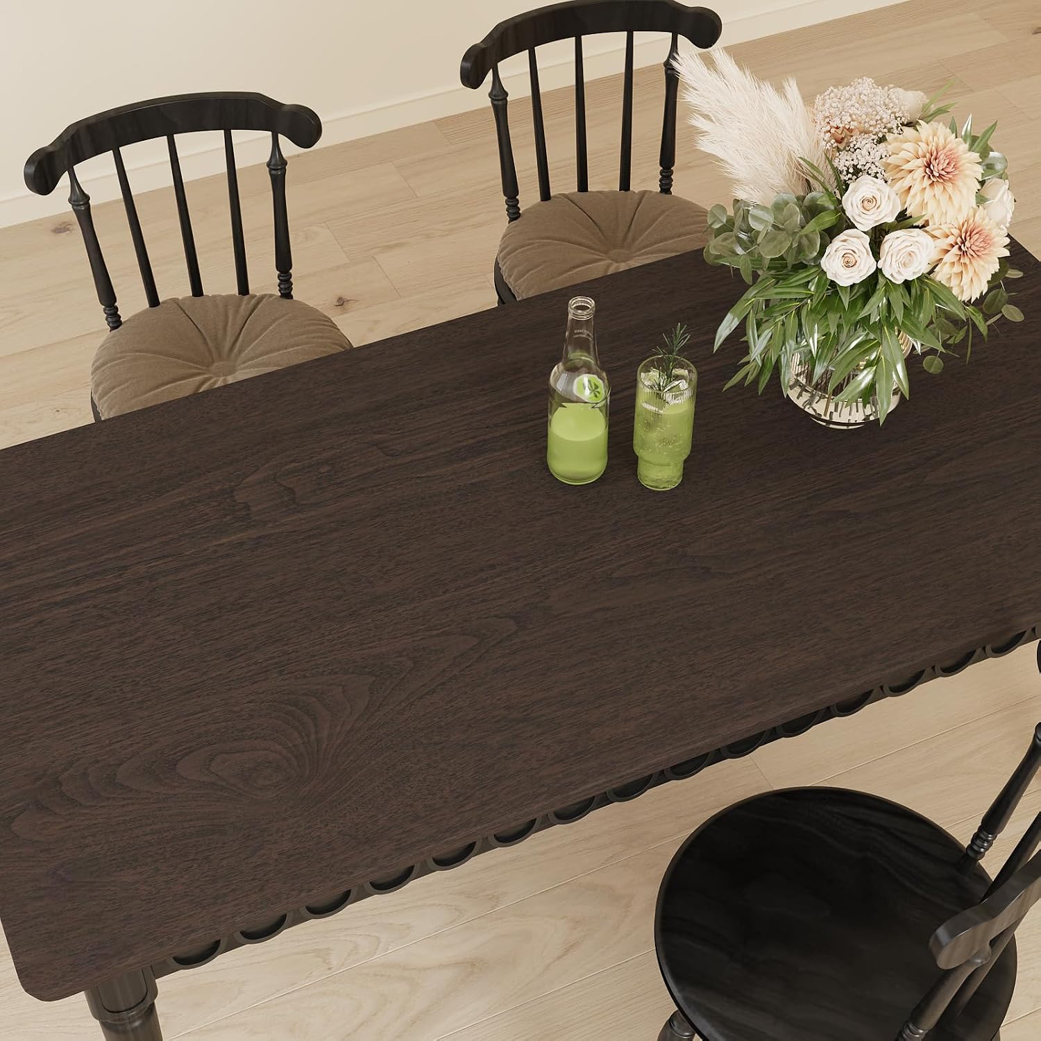 VEELIKE Thick Tobacco Oak Wood Contact Paper for Countertops Waterproof Peel and Stick Dark Brown Wood Wallpaper Self Adhesive Woods Wallpaper Vinyl Wrap for Kitchen Cabinets Table Countertop Covers