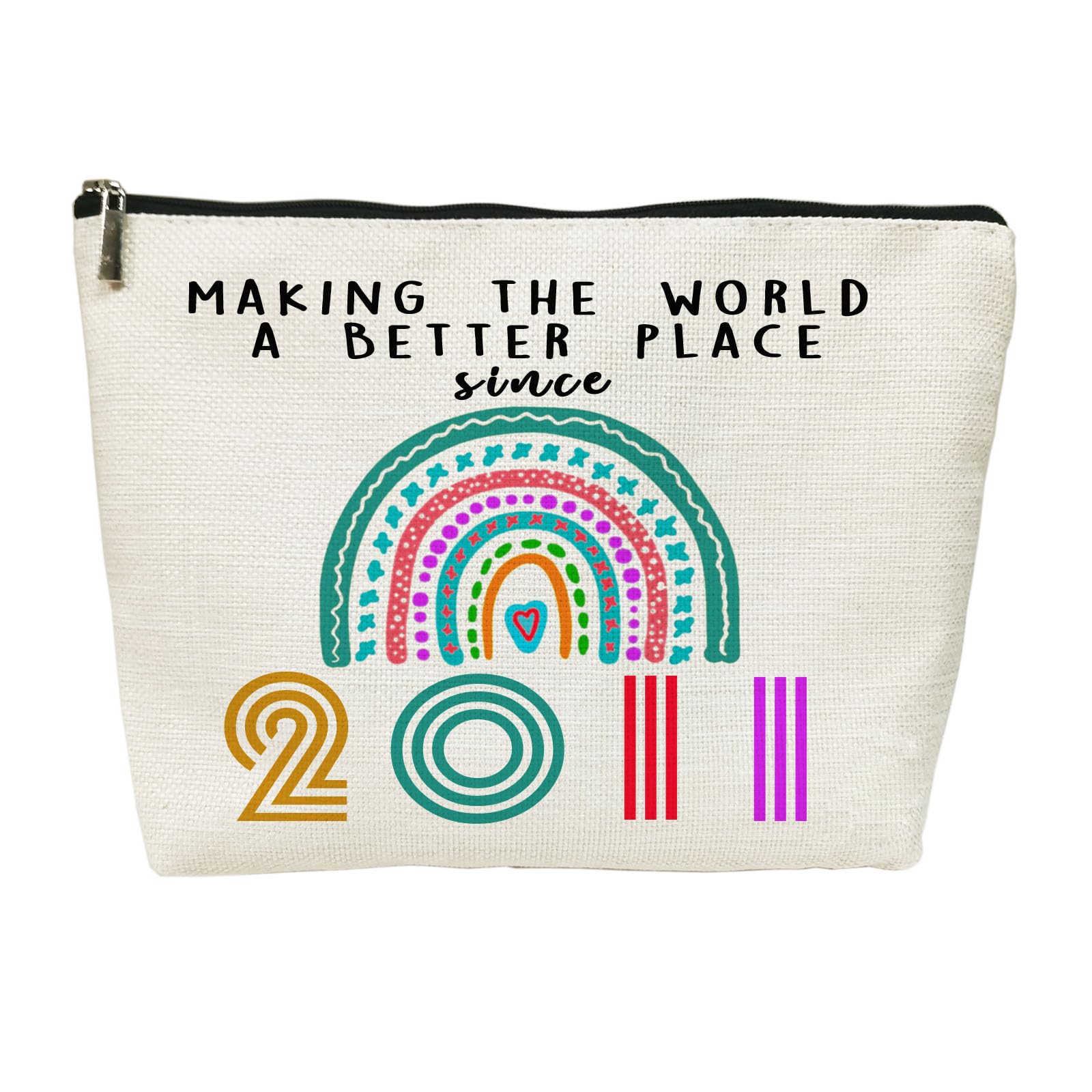 13th Birthday Gifts for Her, 13 Year Old Birthday Gifts Cosmetic Bags, Funny 13rd Birthday Gift for Her Makeup Bag, Gift for 13rd Birthday Party