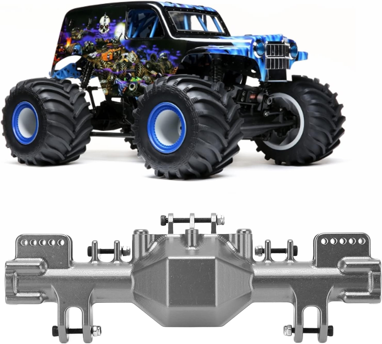 Replacement RC Axle Housing, RC Metal Axle Housing Replacement Bridge Shell Compatible with LMT 1/8 RC Car()