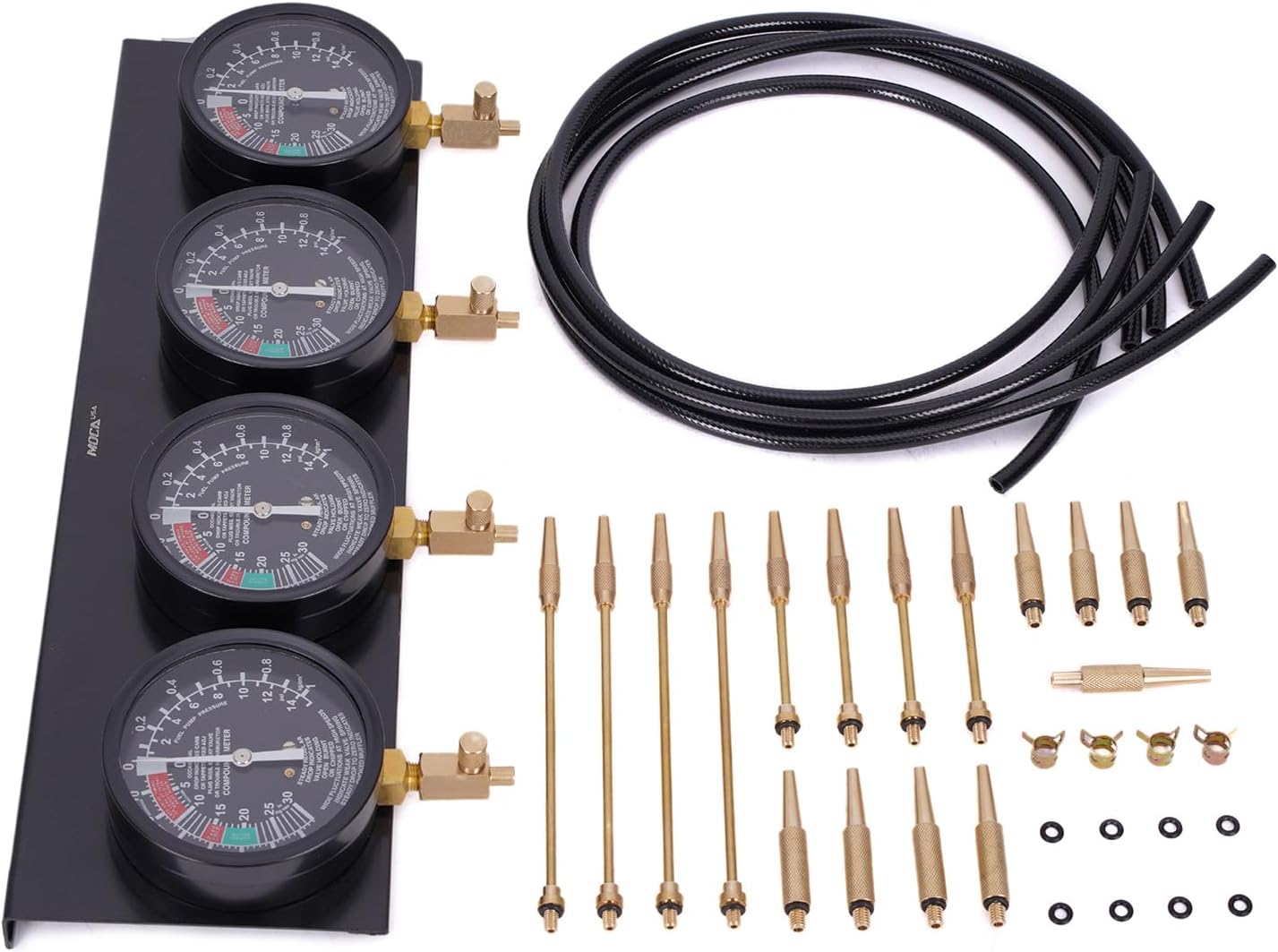 MOCA Fuel Vacuum Carburetor Synchronize Tool Kit, Carburetor Synchronizer and Adjustment Kit Fuel Vacuum Gauge Tool carb sync Gauge Kit with Rubber Hose