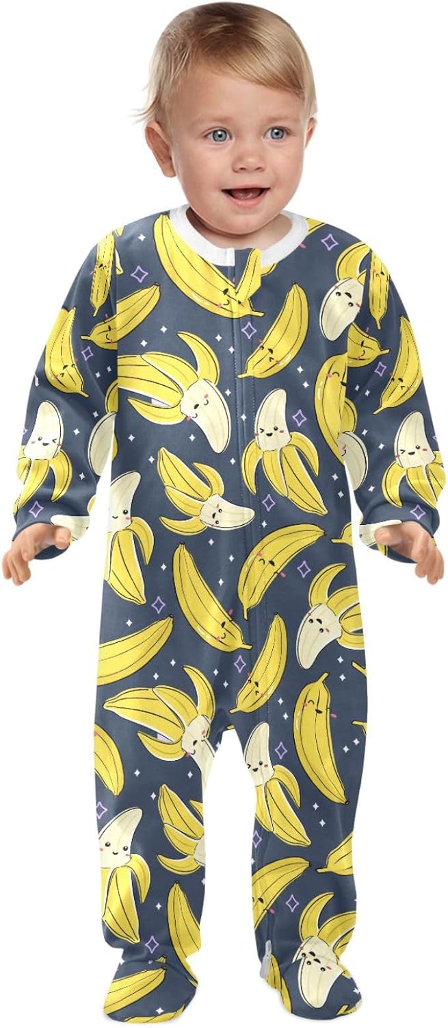 vvfelixl Funny Cows Milk Baby Sleepers For Girl Boys Newborn Baby Play One-Piece Footies For 0-24 Months