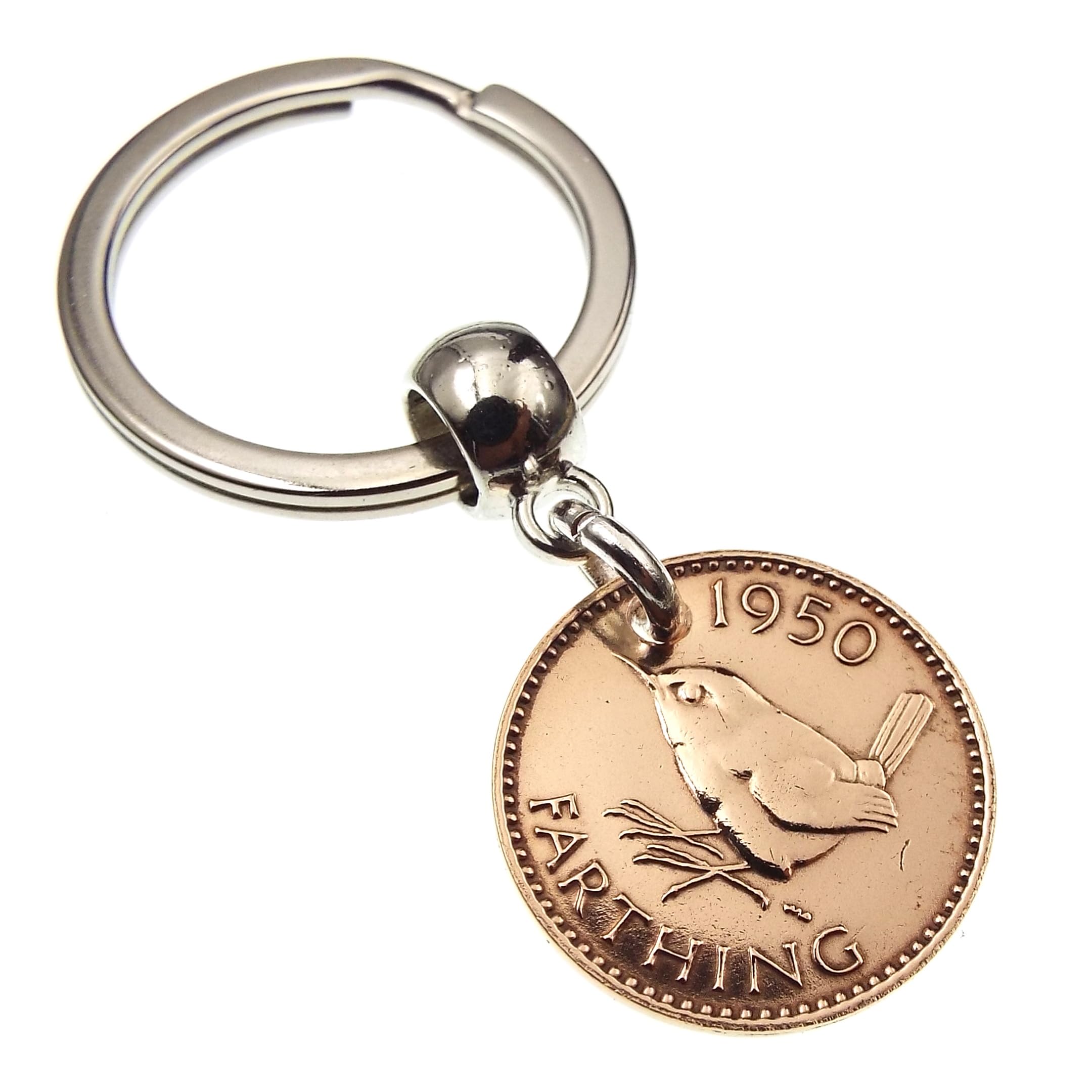 A Silver Dream 1950 Farthing Coin Keyring