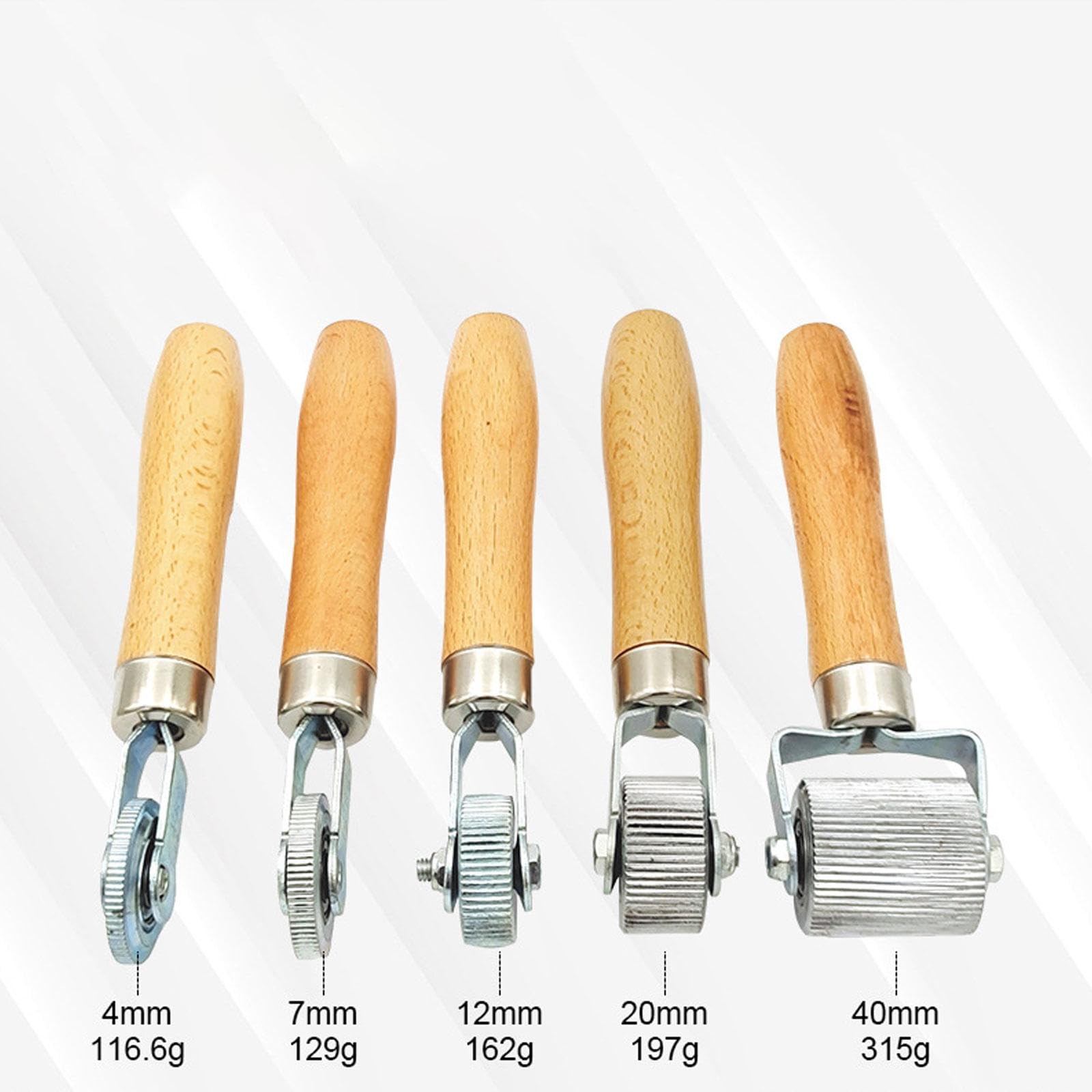 5 Teiliges Set Autoreifen Reparaturroller mit Vielseitigem Holzgriff