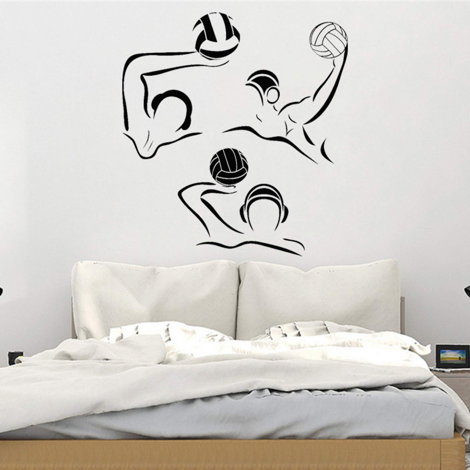 Adesivi murali pallanuoto sport vinile 42x45 cm decorazione casa poster rimovibile