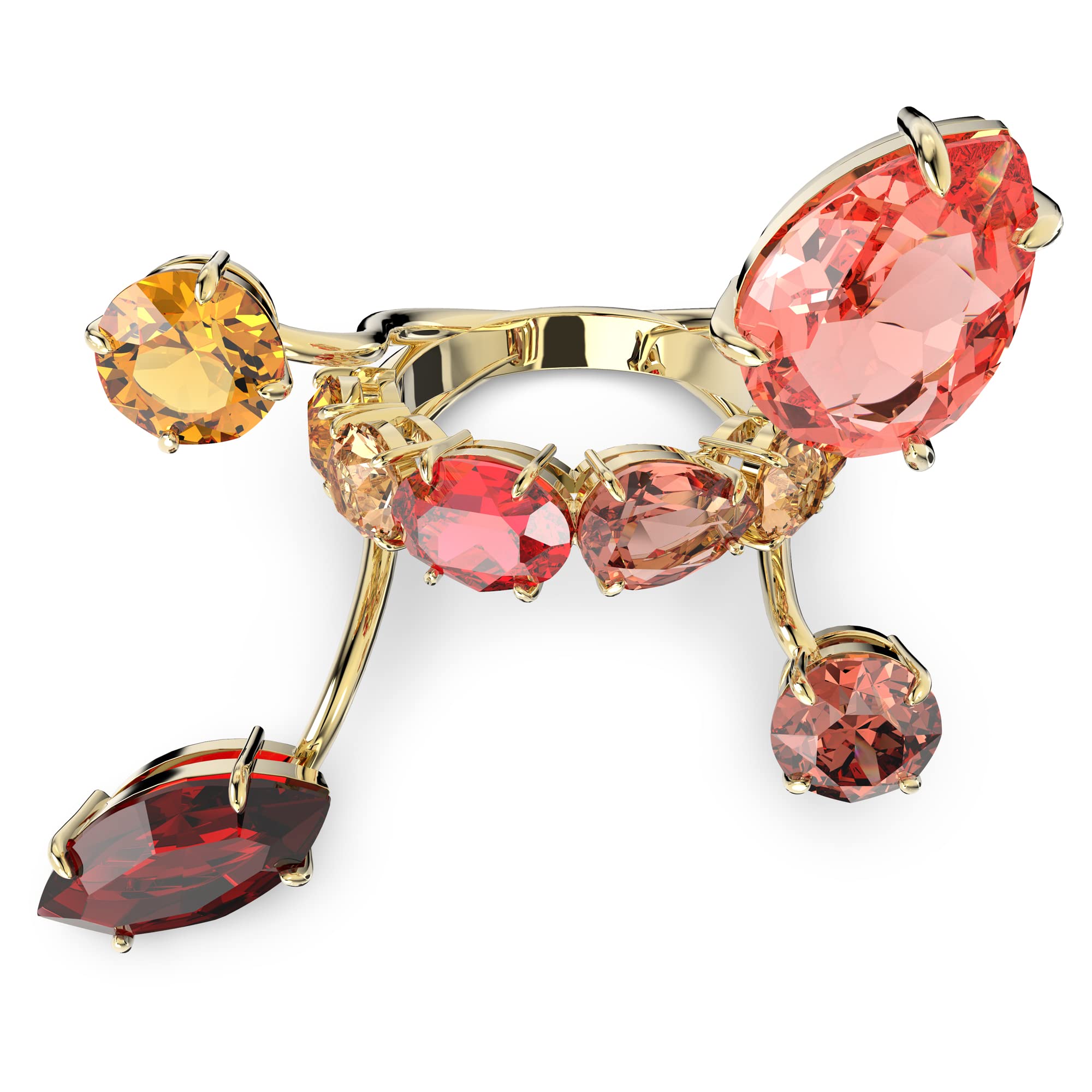 Swarovski Gema ring, Multicolored, Gold-tone plated
