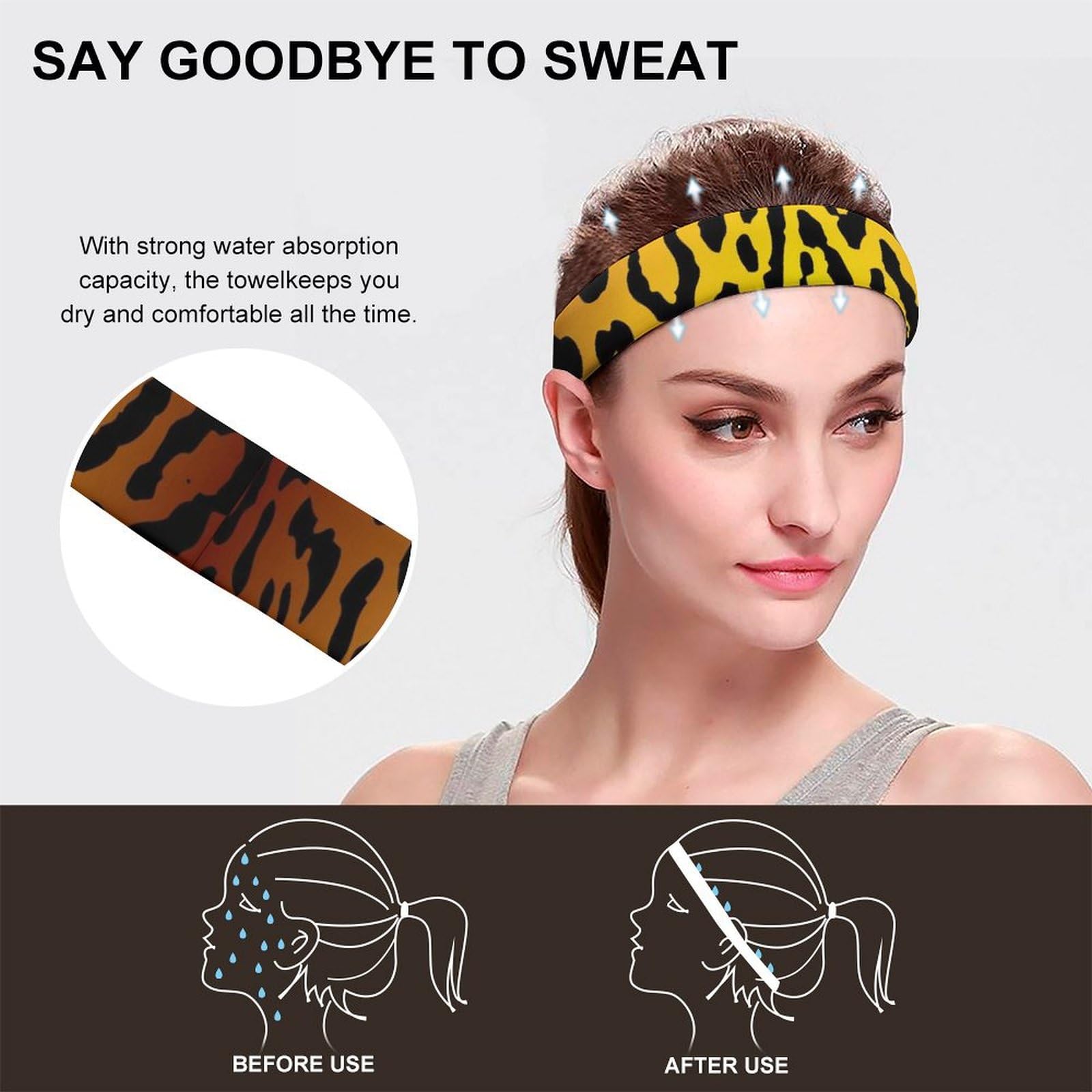 Amazon.co.jp: ヘッドバンド ヘアバンド レオパード柄 ヒョウ柄