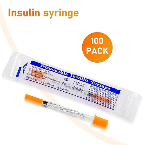 Miniatura 6 de Jeringa de 0.0 fl ozcc con aguja de 0.3 pulgadas de 31G, jeringa naranja (31G-0.315 in-100Pack)