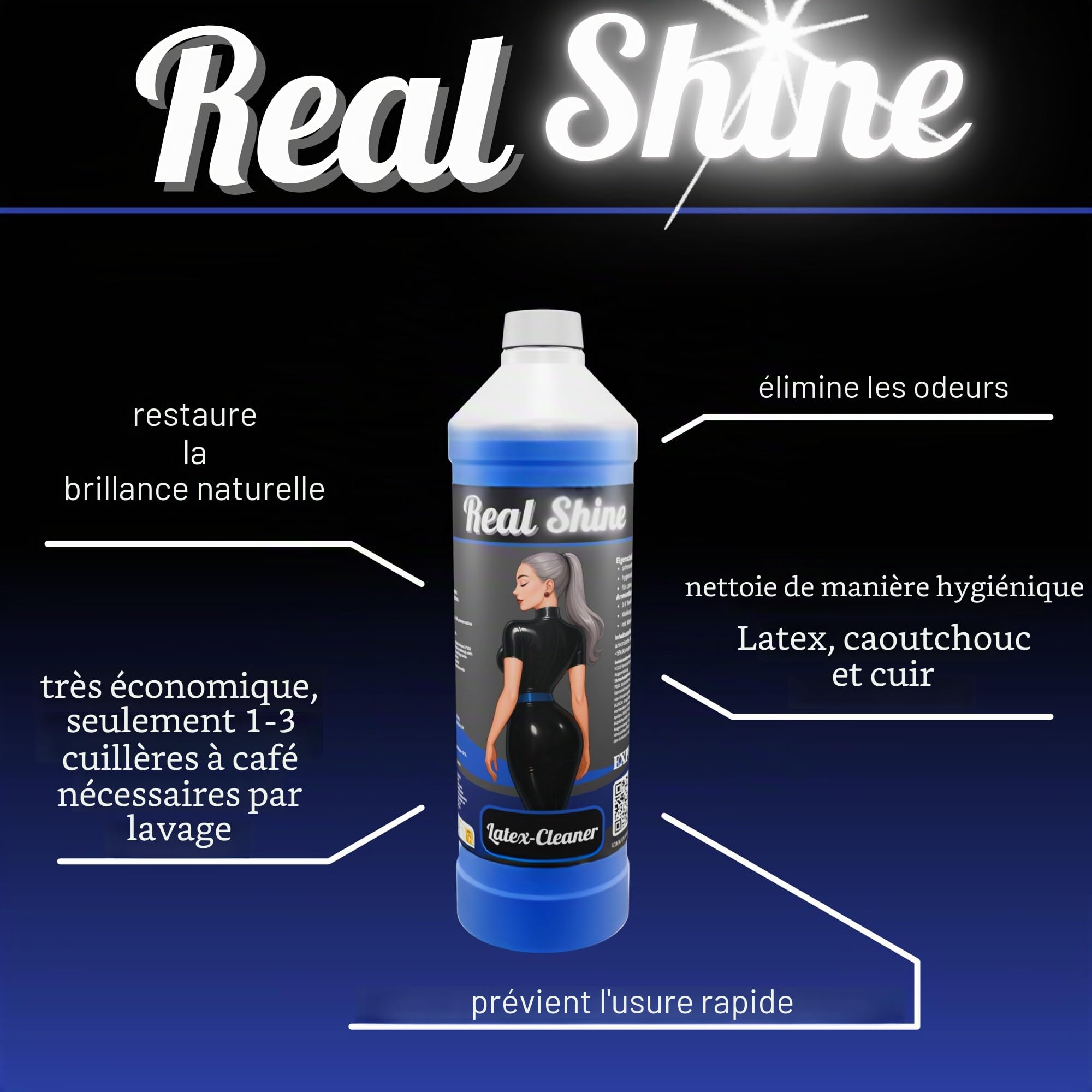 Optimal Products die bessere Lösung Produit d'entretien pour latex 1 l + 1 litre de nettoyant pour latex