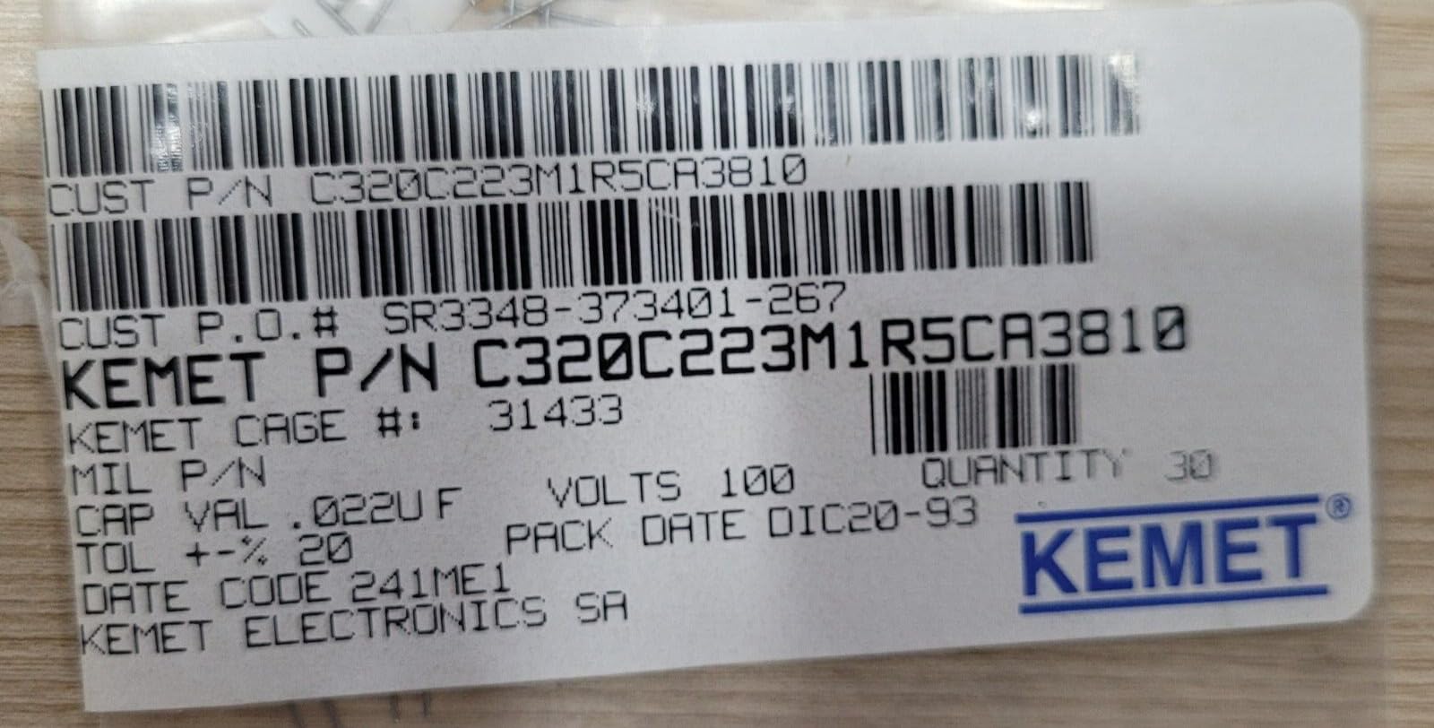 Generic (5 PCS) C320C223M1R5CA KEMET