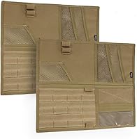 Vista 8 de WYNEX Organizador de visera solar para automóvil con panel Molle plegable de doble cara, almacenamiento de visera solar automática para artículos