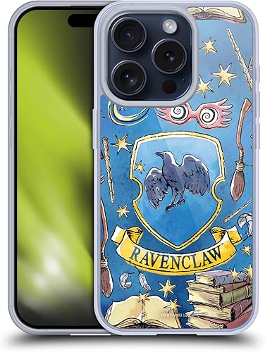 Vista 64 de Head Case Designs Funda de gel suave con licencia oficial de Harry Potter Slytherin, diseño de Reliquias de la Muerte XIII compatible con Apple