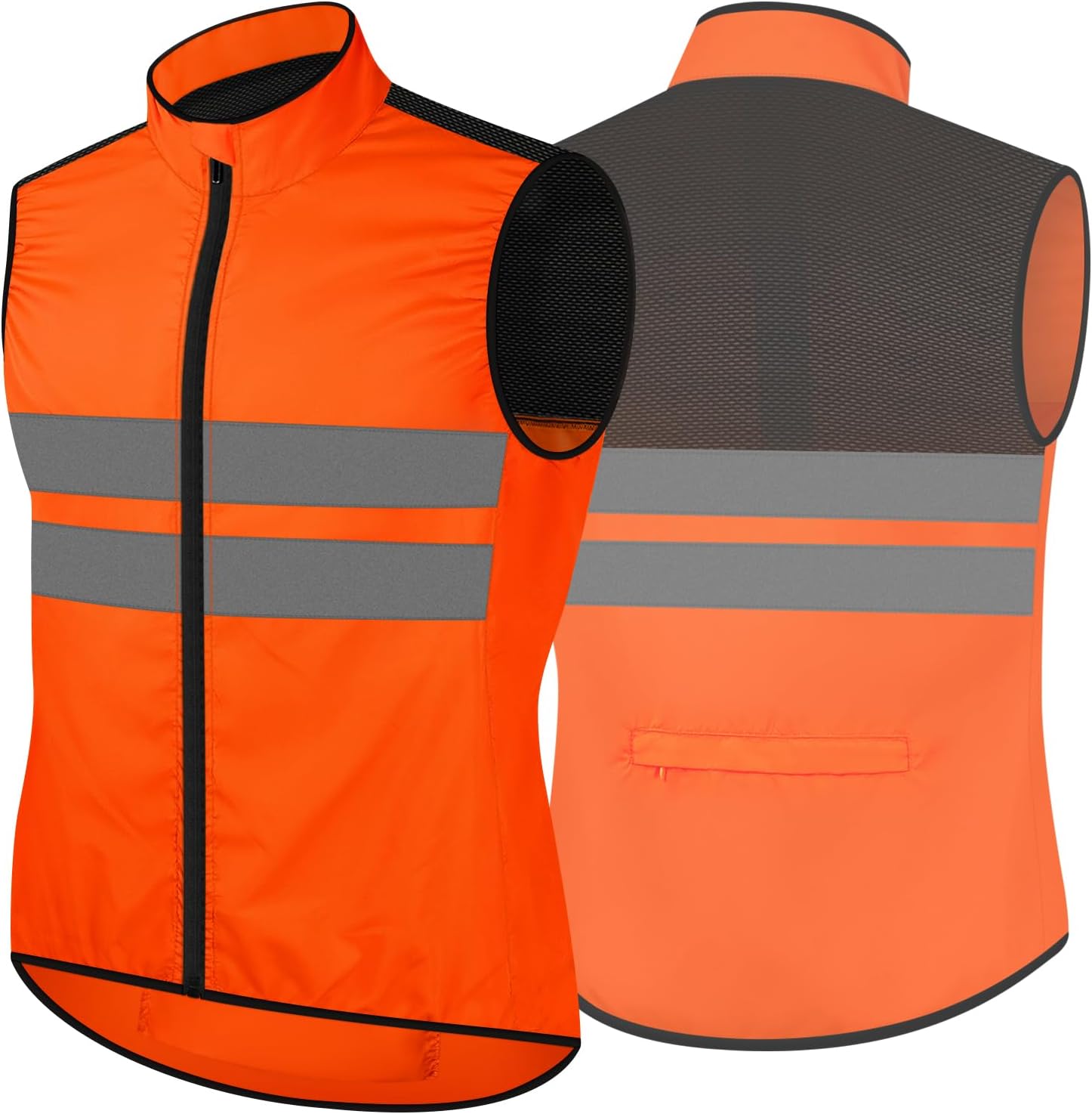 Men's cycling Vest -Lightweight Full-Zip Sleeveless BikingJacket with Pockets for Cycling