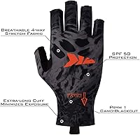 Vista 3 de KastKing Sol Armis - Guantes de protección solar UPF50+, guantes de pesca, protección UV, protección solar para exteriores, kayak, remar