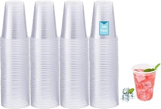 Premium Plastic Claer Cups 7oz. Durable High Impact Drinking Cups Water, Coffee, Juice, Soda, Fruit, BBQ, Picnic, Party Cups (300)