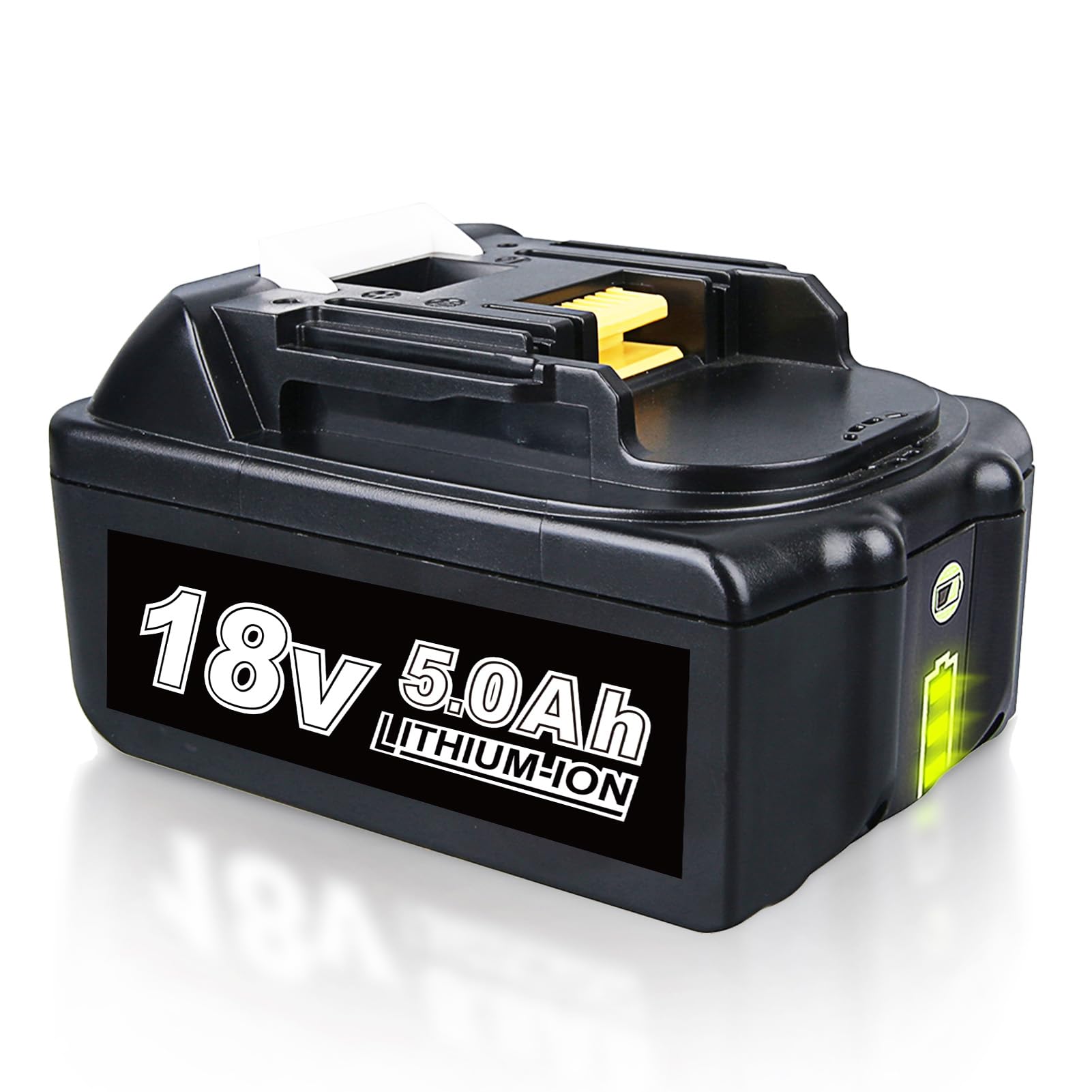 ZEERISA 5.0Ah 1 Pack Battery Replacement for 18V Battery Compatible with BL1860B BL1850B BL1840B BL1830B BL1820 and DC18RC DC18RA Chargers LED Indicator Cordless Power Tools