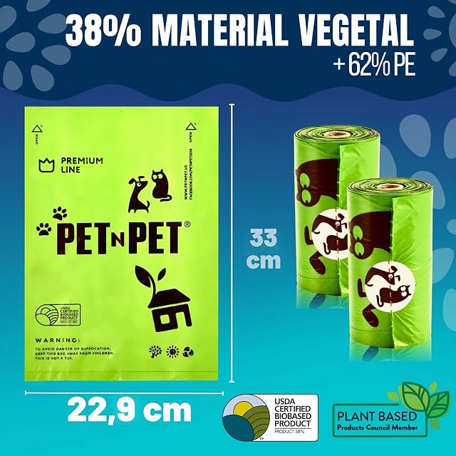 Foto 2 de 7 de PET N PET Premium Bolsas de Caca Perro,360 Bolsas, Dog Poop Bags en Rollos