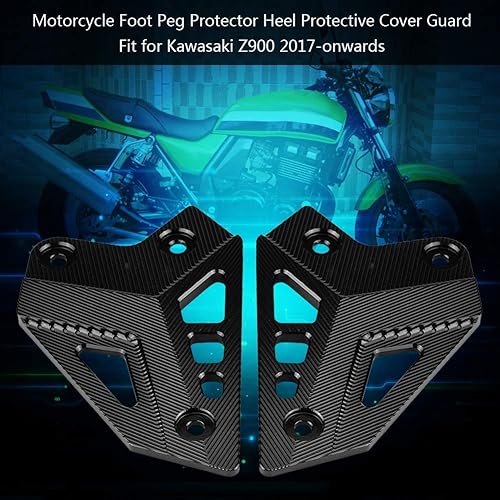 Miniatura 8 de Reposapiés Pie Peg Protector Talón Protector para Kawasaki Z900 2017-(negro)