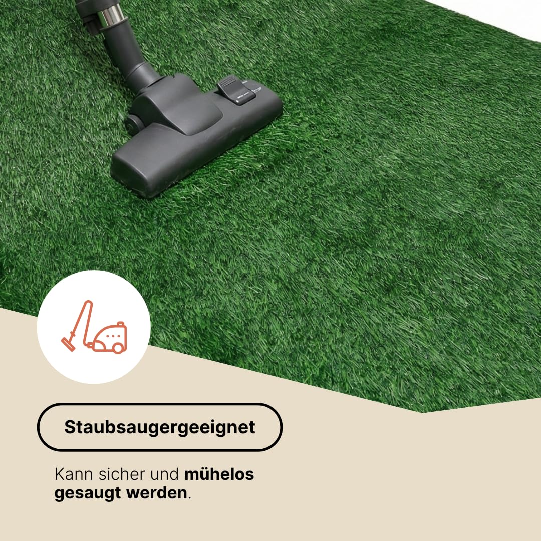 TAPISO Verde dywan trawnikowy ze sztucznej trawy, zielony, wysokość: 40 mm, dywan ze sztucznej trawy do użytku na zewnątrz, odporny na działanie warunków atmosferycznych, szybkoschnący, do ogrodu, na